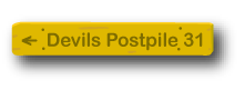 sign to Devils Postpile, 31 miles
