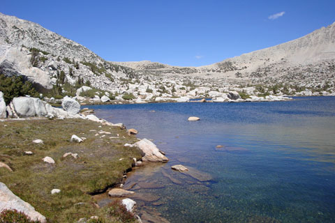 Upper lake in Pioneer Basin, John Muir Wilderness, California