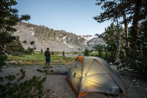 Campsite in Lyell Canyon, Yosemite National Park, California