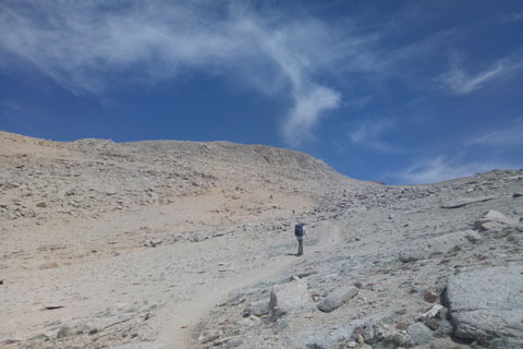 Hiking up trail to Mount Langley, John Muir  Wilderness, California
