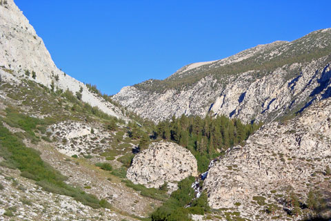 route up north fork Big Pine Creek, John Muir Wilderness, California