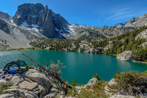 Camp at Second Lake, Big Pine Lakes, John Muir Wilderness Wilderness, California