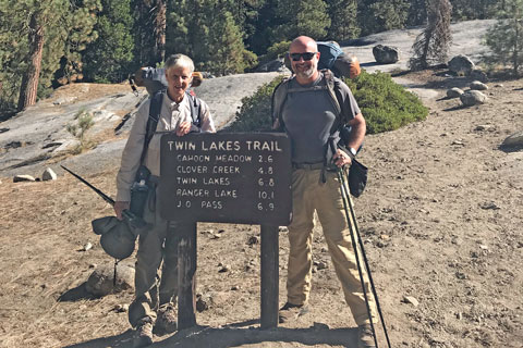 Lodgepole trailhead for hike to Twin Lakes, Sequoia National Park, California