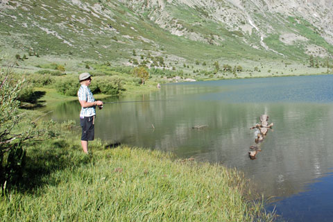 Kennedy Lake fishing, Emigrant Wilderness, California