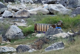 Kern River Hot Spring on High Sierra Trail, Sequoia National Park, California