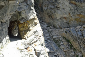 Tunnel on High Sierra Trail, Sequoia National Park, California