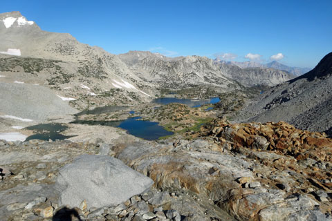 view north from Bishop Pass, John Muir Wilderness, California