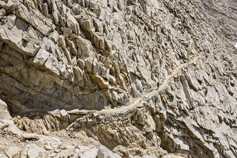 Trail on south side  of Forester Pass, Sequoia National Park, California