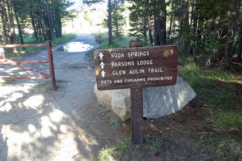 Young Lakes trailhead, Yosemite National Park, California